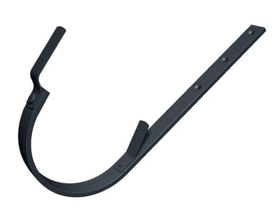 Prefa Gutter Bracket 02 anthracite aluminium 1/2 round short - 333mm, 12", P 10 nupret, 6mm, 28mm