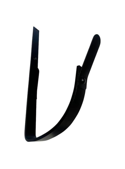 Prefa Gutter Bracket 03 black 1/4 round struktur - 333mm, 12", Aluminium, 30mm, short