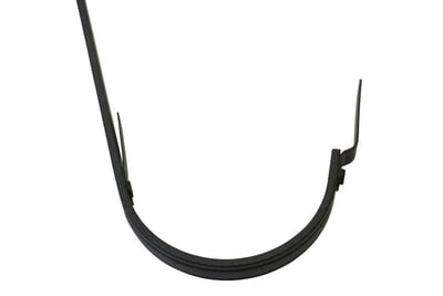 Prefa Gutter Bracket 03 black aluminium 1/2 round long - 333mm, 12", P 10 nupret, 6mm, 28mm