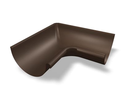 Prefa Miter 01 brown aluminium 1/2 round - 280mm, 11", Internal, P 10 nupret