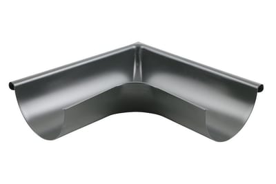 Prefa Miter 03 black aluminium 1/2 round - 280mm, 11", External, P 10 nupret