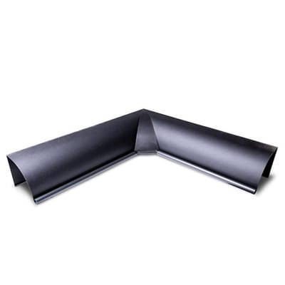 Prefa Miter 03 black aluminium 1/4 round - 333mm, 12", Internal, P 10 nupret