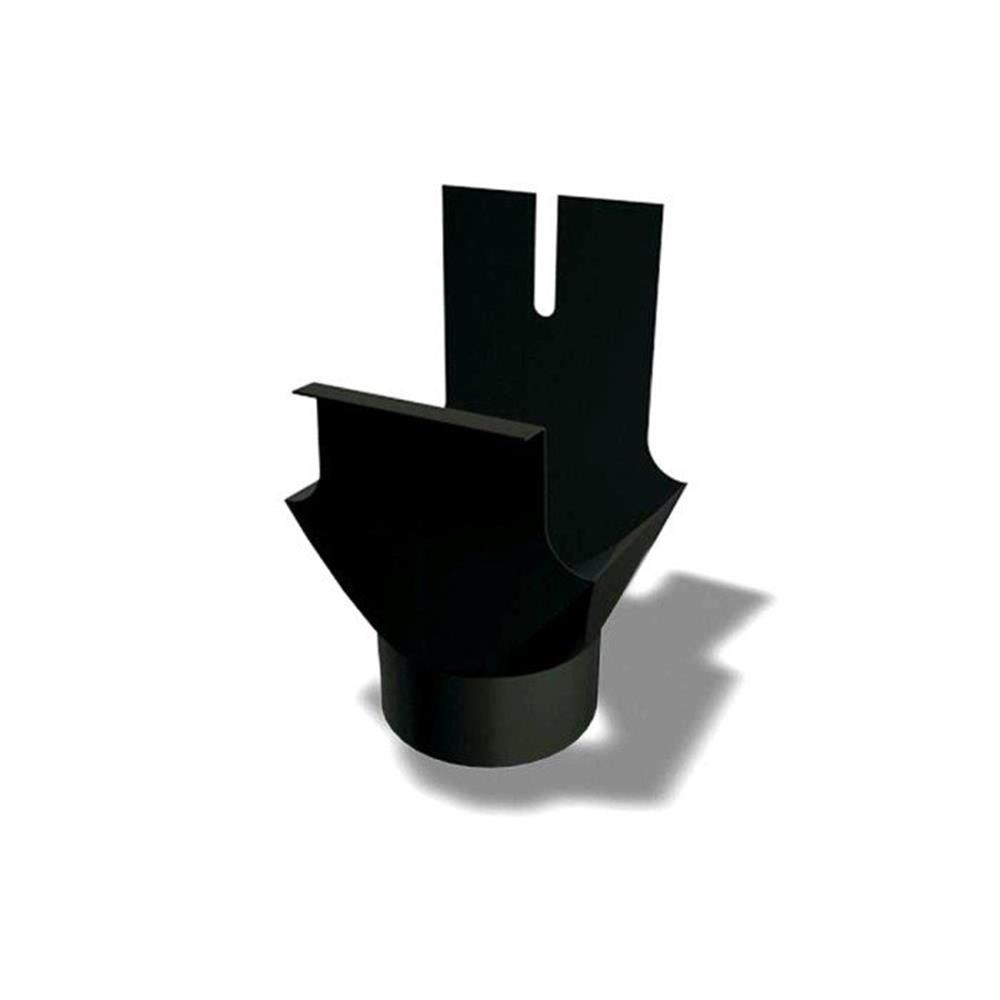 Prefa Spout Piece 03 black square aluminium - 333mm, P 10 textured, 100mm