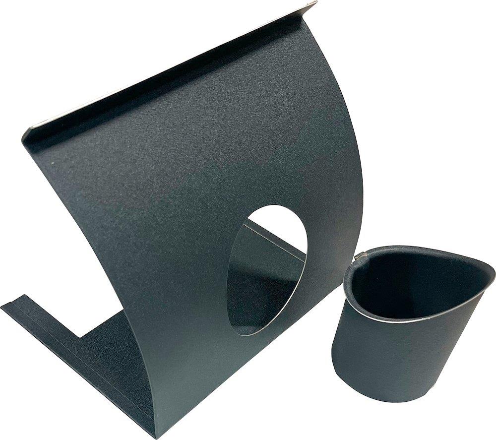 Prefa Trailer Nozzle 02 anthracite aluminium 1/4 round - 333mm, 12", P 10 nupret, 80mm