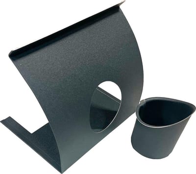 Prefa Trailer Nozzle 02 anthracite aluminium 1/4 round - 333mm, 12", P 10 nupret, 80mm