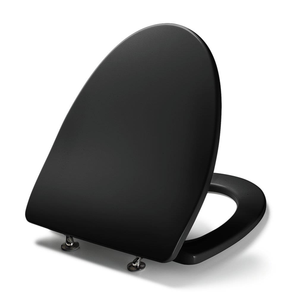 Pressalit Cera+ Toilet seat - Yes, black, Soft close, Fast fitting