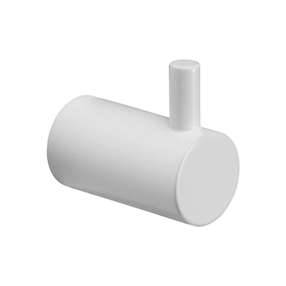 Pressalit CHOICE Single Towel Hook Matte White, Stainless Steel AISI 304, Pack of 2