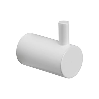 Pressalit CHOICE Single Towel Hook Matte White, Stainless Steel AISI 304, Pack of 2