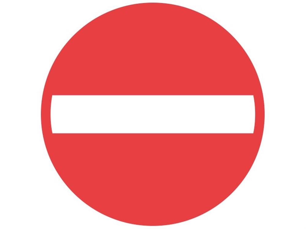 Prohibition Sign no entry C19 - 70cm