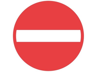 Prohibition Sign no entry C19 - 70cm