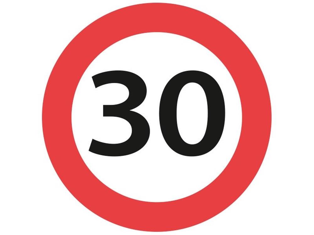 Prohibition Sign speed limit - 30 km C55 - 70cm