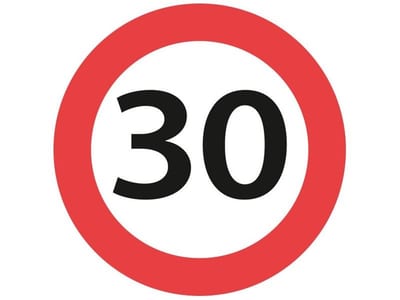 Prohibition Sign speed limit - 30 km C55 - 70cm
