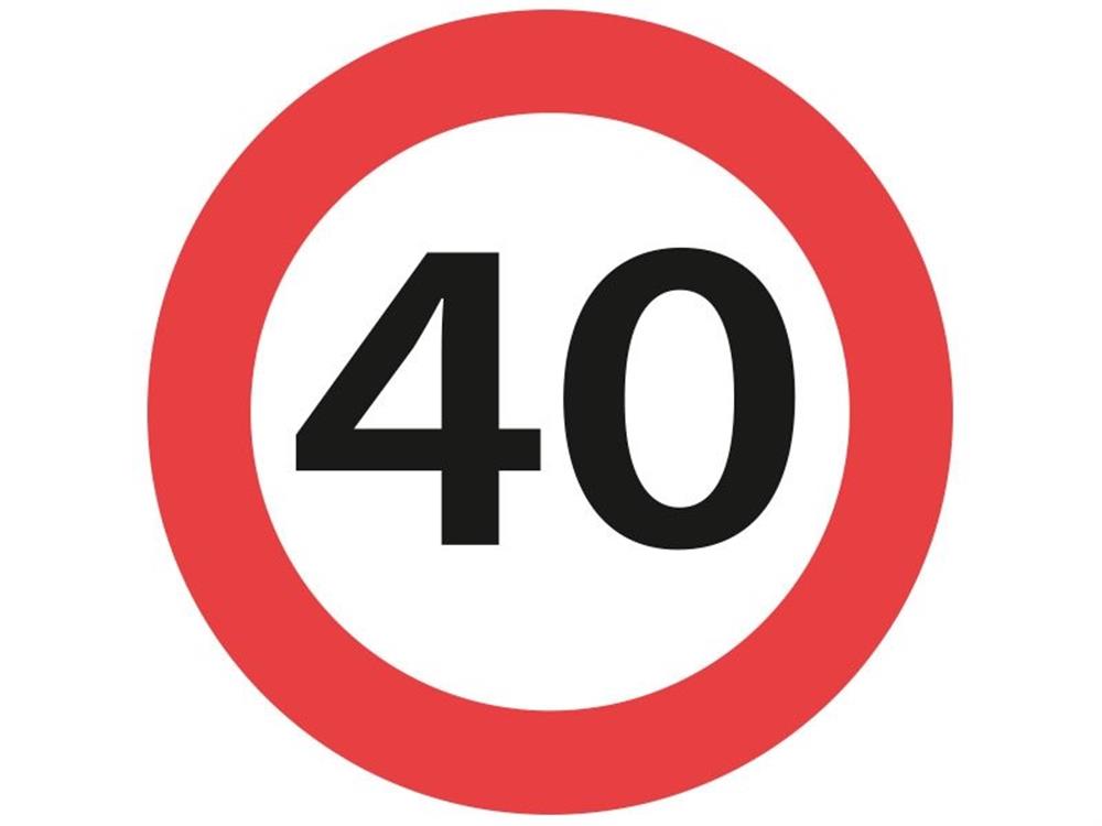 Prohibition Sign speed limit - 40 km C55 - 70cm