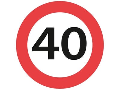 Prohibition Sign speed limit - 40 km C55 - 70cm