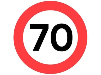 Prohibition Sign speed limit - 70 km C55 - 70cm