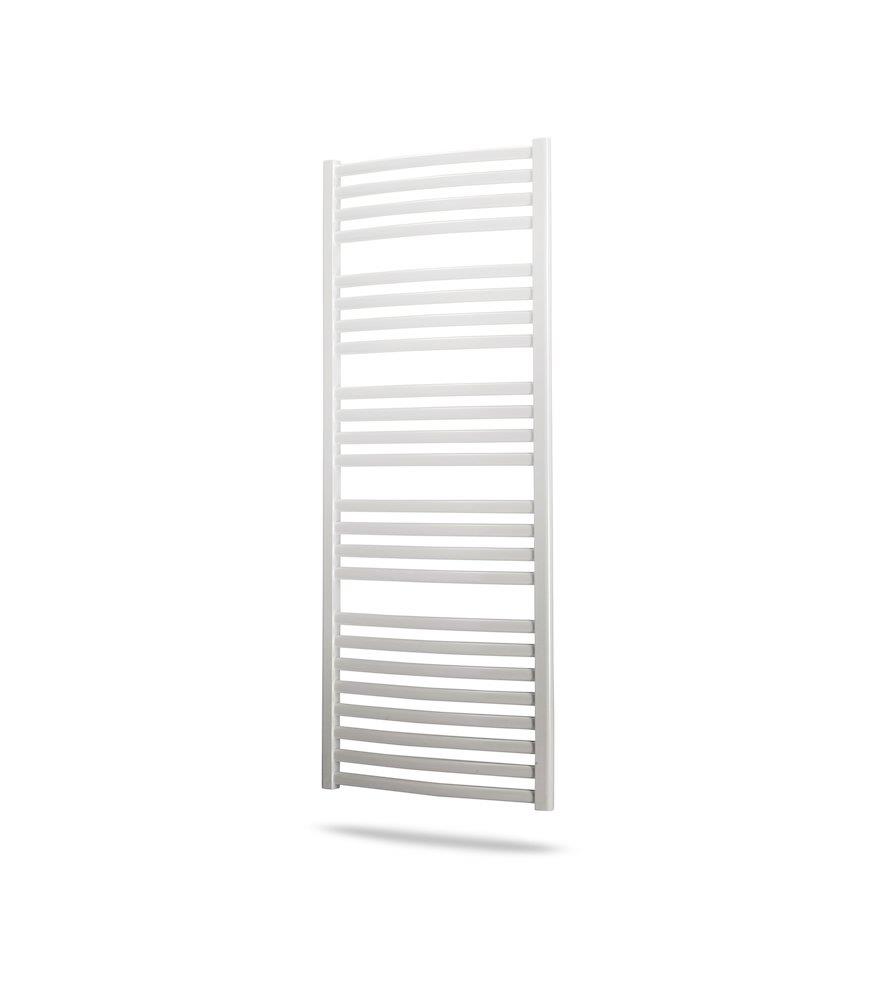 Purmo Minorca Towel Warmer - 495x849 mm, white, horizontal curved oval pipe, 14 pcs