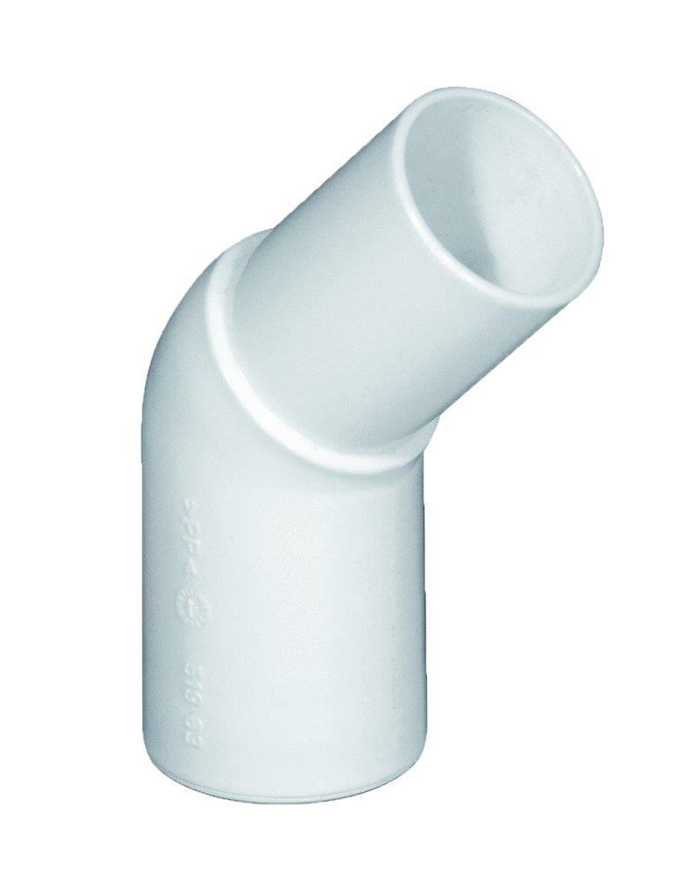 Purus Drain Angle - 32mm, angle, white, 45°