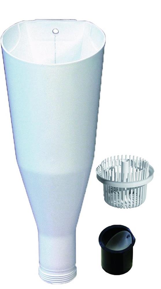Purus Drain Funnel with odor trap and strainer - 40mm, white, 1 1/4