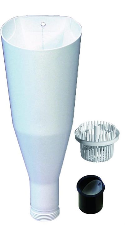 Purus Drain Funnel with odor trap and strainer - 40mm, white, 1 1/4