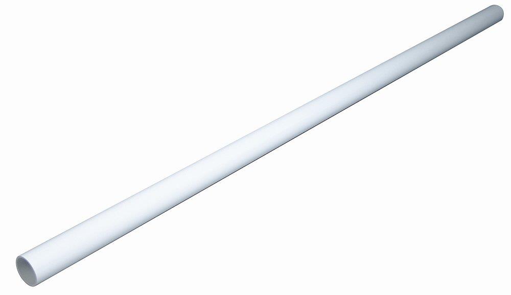 Purus Drain pipe without socket - 40mm, 1000mm, white