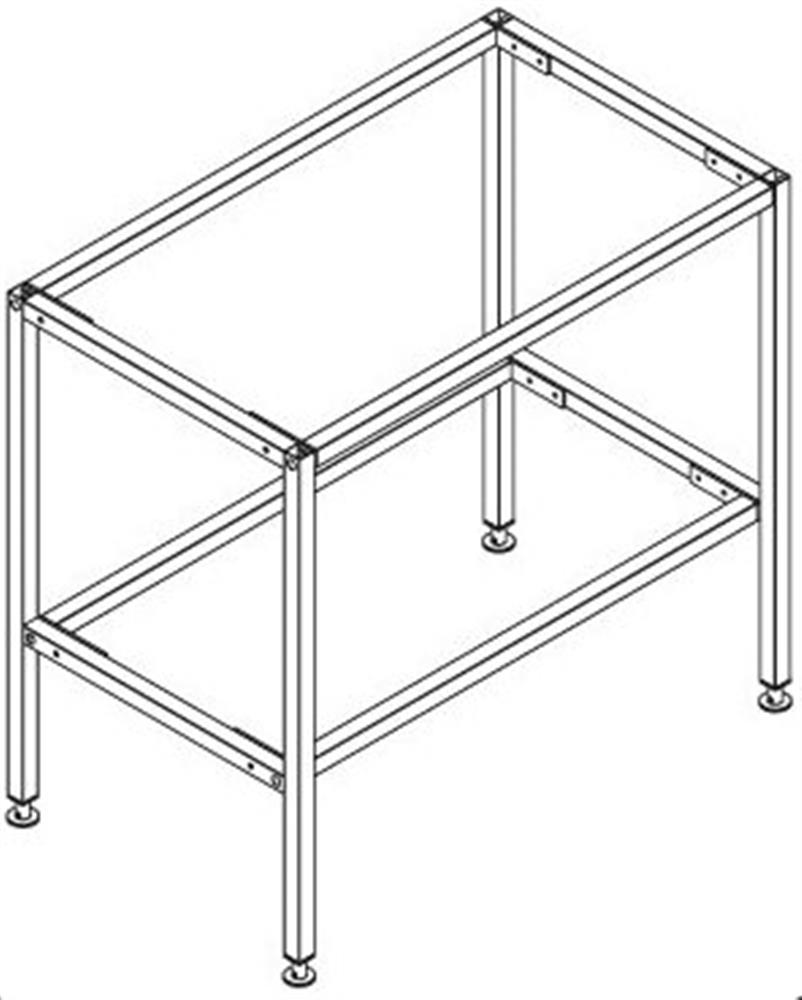 Purus Stand f/worktop - Stainless steel, 570mm, 1900mm