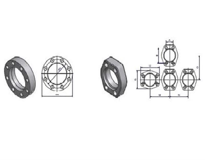 R-180-CFX Flange Holder hydraulic steel chromated - 5", 5", 1000psi