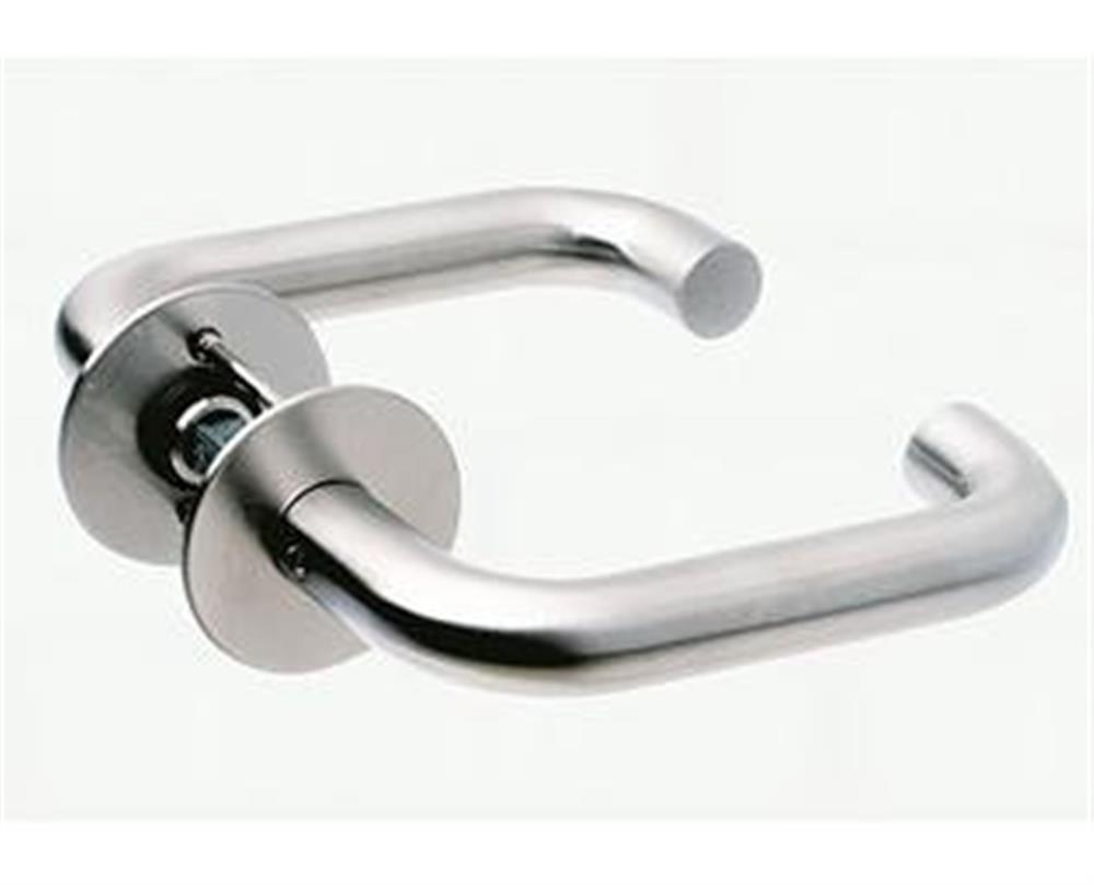 Randi-Line U-form Door Handle with rosettes - stainless steel, 30mm