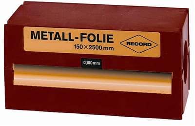 Record Precision Foil in plastic box Stainless steel 18 Cr 9 Ni - 150mm, 0,2mm, 2500mm