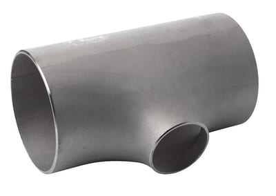 Reducing Tee, Welded and Pressed, 4" Sch 10S, Ø114.3 × Ø60.33 × 3.05 mm, 316L Stainless