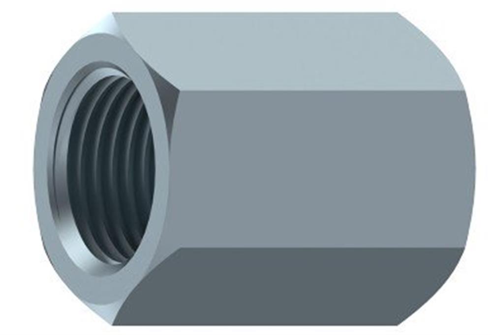 Reduction sleeve steel zinc/nickel BSPP coupling - 3/4", 1/2"