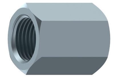 Reduction sleeve steel zinc/nickel BSPP coupling - 3/4", 1/2"