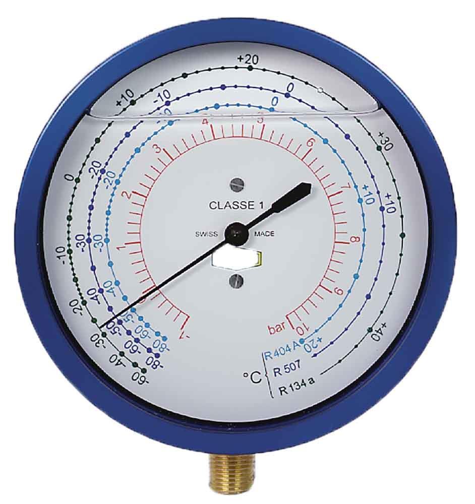 Refco Manometer - 10bar, 1/8" NPT, R134A, R404A, R407C, R5-220-M-R407C