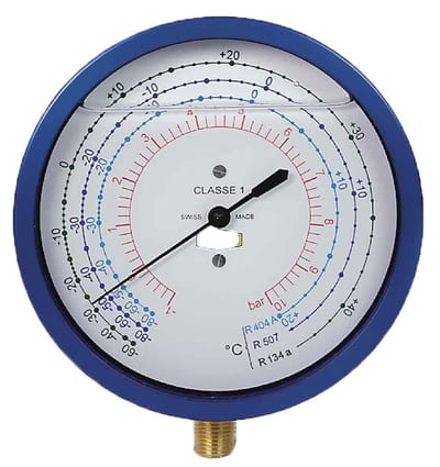 Refco Manometer - 10bar, 1/8" NPT, R134A, R404A, R407C, R5-220-M-R407C