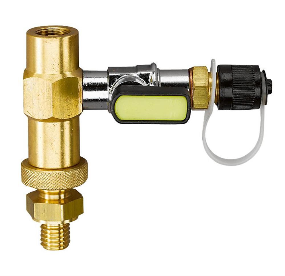 Refco REFSCALE Bottle adapter - 1/4" flare, R600A, yellow, 10612-REF-1/4"SAE