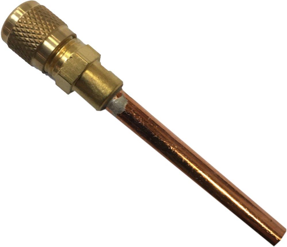 Refco Schrader Valve - 1/4" flare, 6 mm solder, A-31004-M
