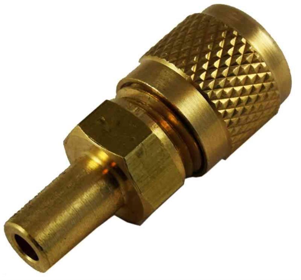 Refco Schrader Valve - 1/4" flare external, 1/8", 1/4" solder external., A-31722