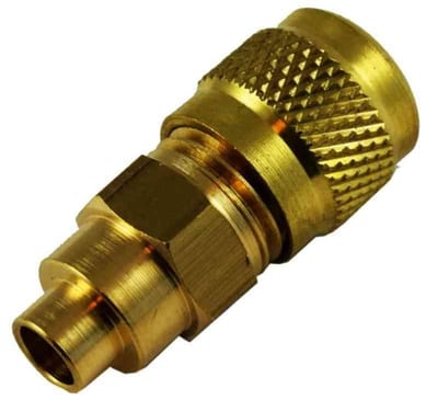 Refco Schrader Valve - 1/4" flare external, 3/16", 1/4", 3/8" solder external., A-31720