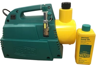 Refco RL-8 Vacuum Pump for A1 Refrigerants, 150 l/min, 15 Micron, 1/4" and 3/8" SAE, 230 V 50 Hz