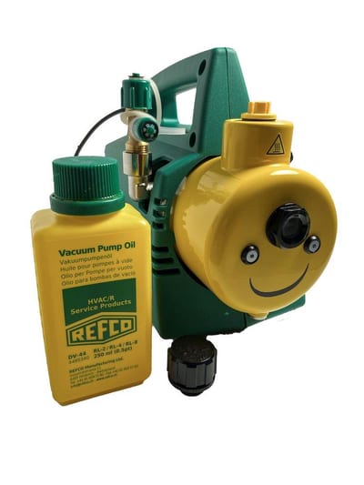 Refco RL-4 Vacuum Pump for A1 Refrigerants, 65 l/min, 15 Micron, 1/4" and 3/8" SAE, 230 V 50 Hz