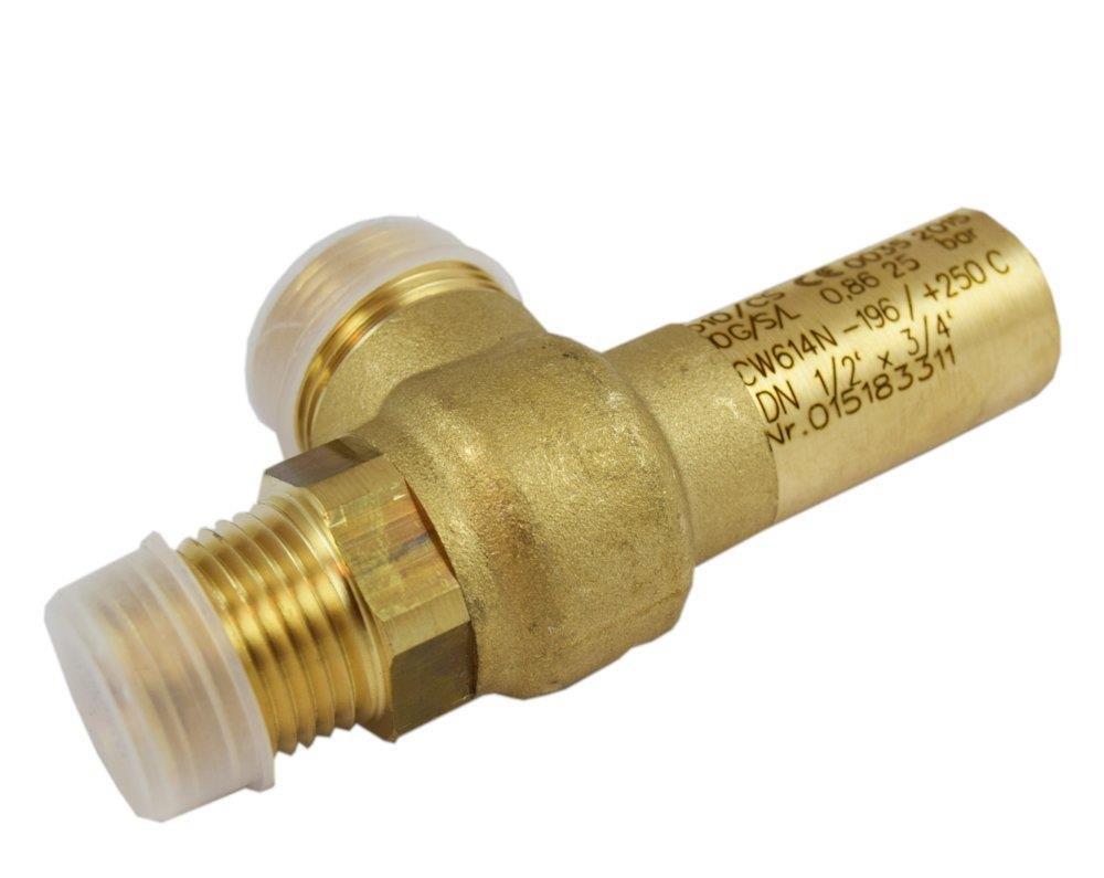 Refrigera Safety valve - 17bar, 1/2" NPT, 3/4" G