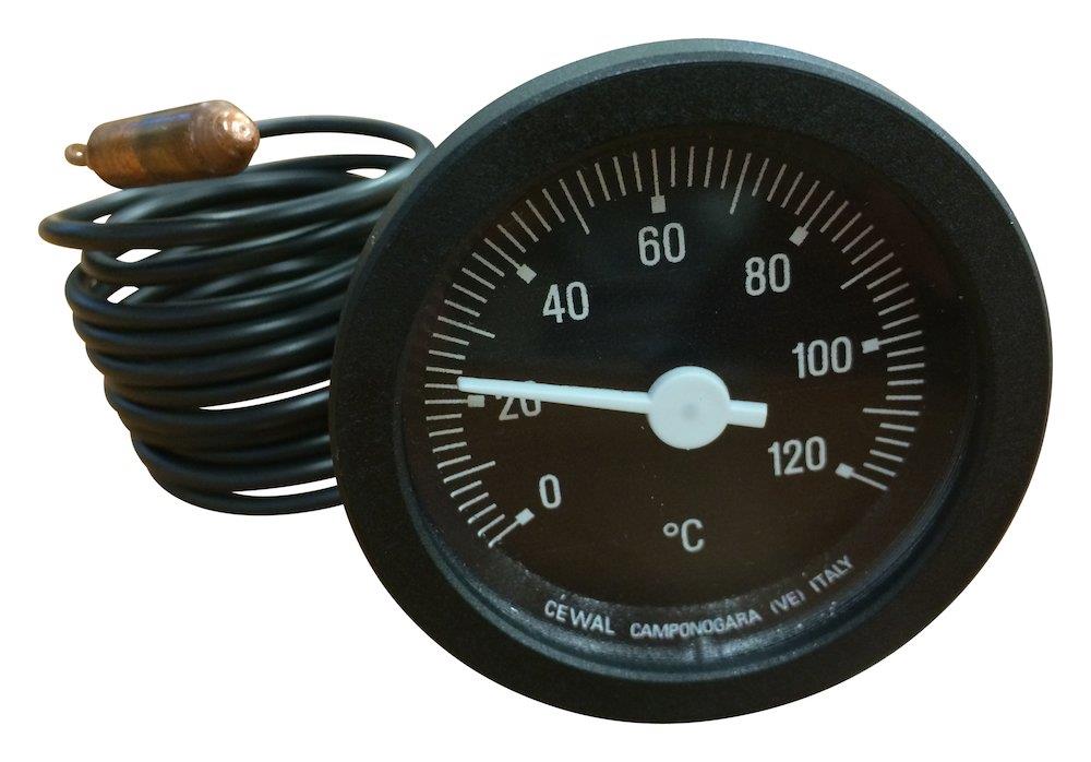 Remote Thermometer with 1 meter probe - 52mm, 0-120°C