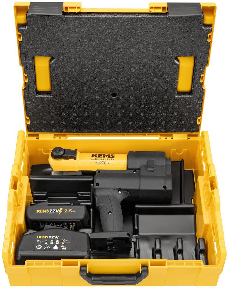Rems Akku-Press E 22V Basic-Pack L-Boxx Cordless press machine - 2.5AH, 22V, 1PCS