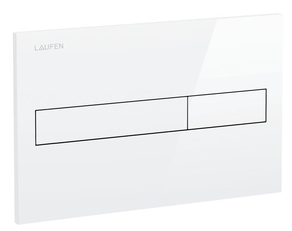 Roca DUPLO Dual-Flush Operating Plate White - Front Operation, Mechanical