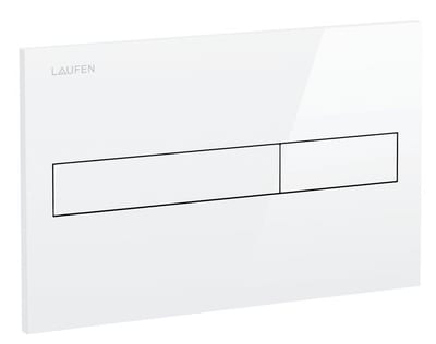 Roca DUPLO Dual-Flush Operating Plate White - Front Operation, Mechanical