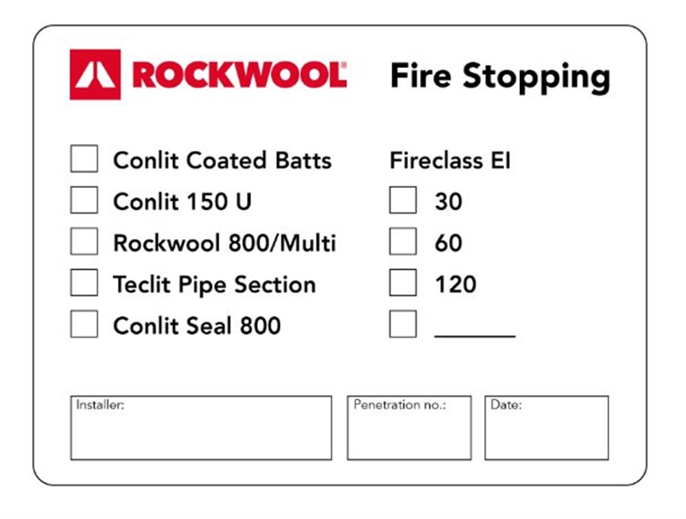 Rockwool conlit Approval Label