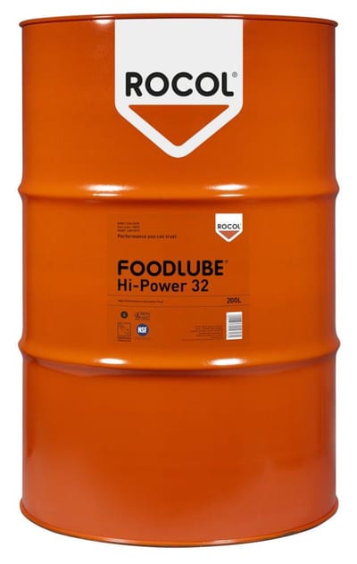 ROCOL Foodlube Hi-Power 32-H1 TRL Hydraulic Oil fully synthetic drum - 200L, NSF-H1
