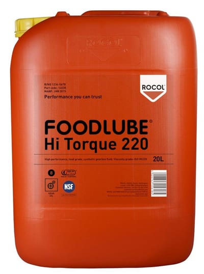 Rocol Foodlube Hi-Torque 220 Food-Grade Gear Oil 20 L NSF-H1