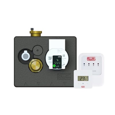 Roth Plus Floor Heating Mini Shunt with wireless room thermostat and heating element - PARA MS15/6 - 43/SC-12, 3/4", 1PCS