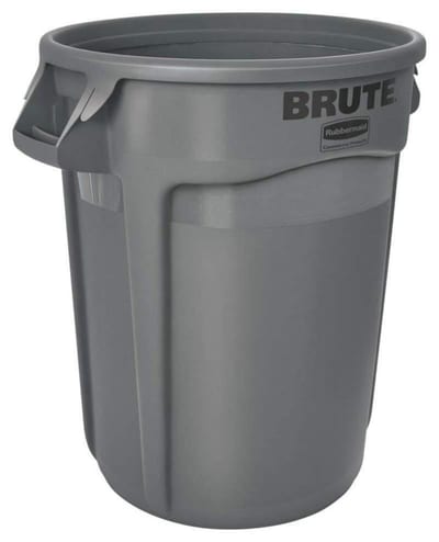 Rubbermaid Brute Plastic Barrel - 121.1L, Polyeten