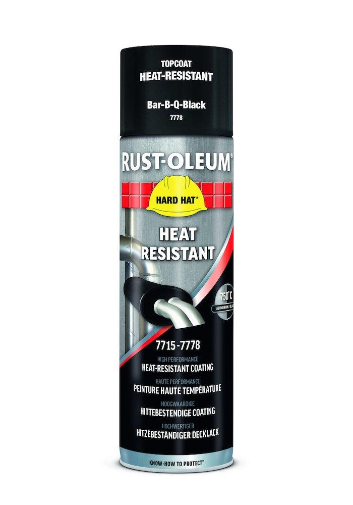Rust-Oleum Heat-resistant Spray Paint - black matt, 500ml